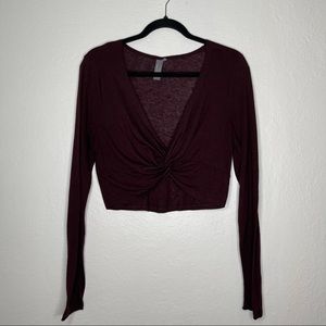 Sweaty Betty Long Sleeve Crop Top Size Large